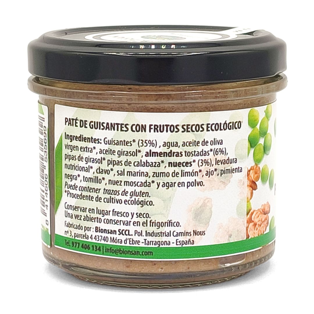 Paté de Guisante con Frutos Secos Ecológico 105g