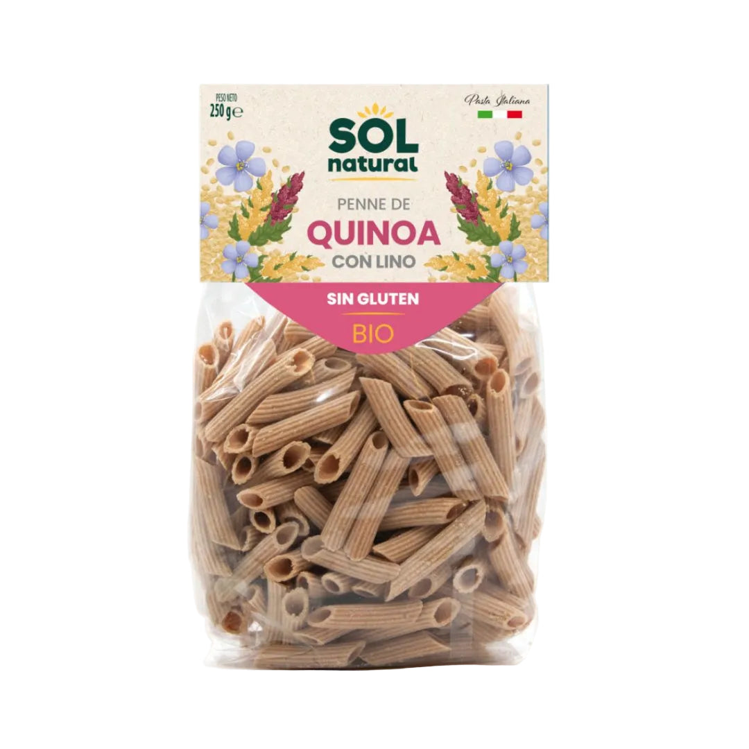 Penne de Quinoa y Lino Sin Gluten 250g Bio
