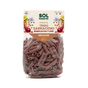 Penne de Trigo Sarraceno Remolacha y Lino Sin Gluten 250g Bio