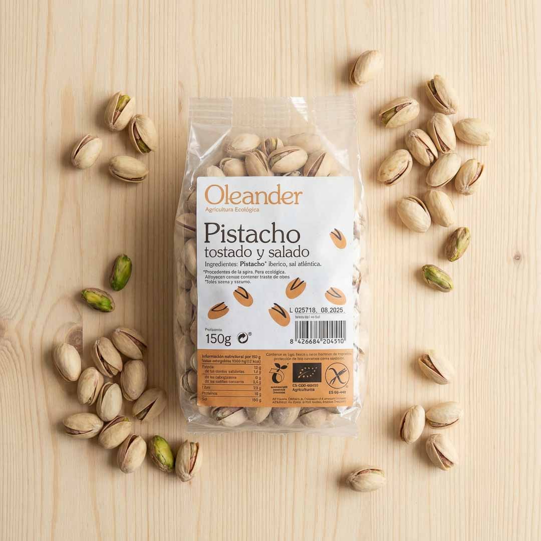 Pistacho Cáscara Tostado Salado Bio 150g