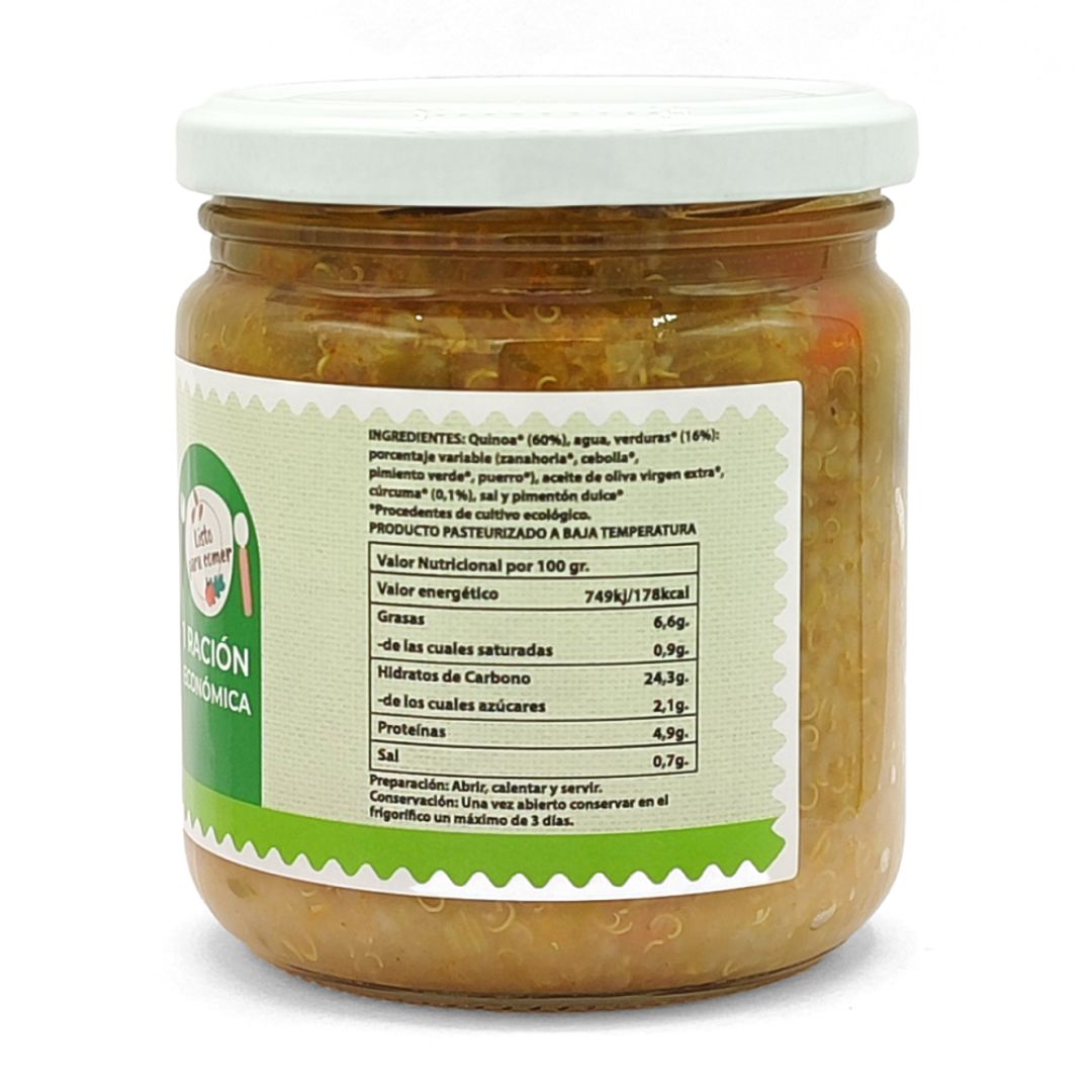 Quinoa con Verduras y Cúrcuma 280gr Bio