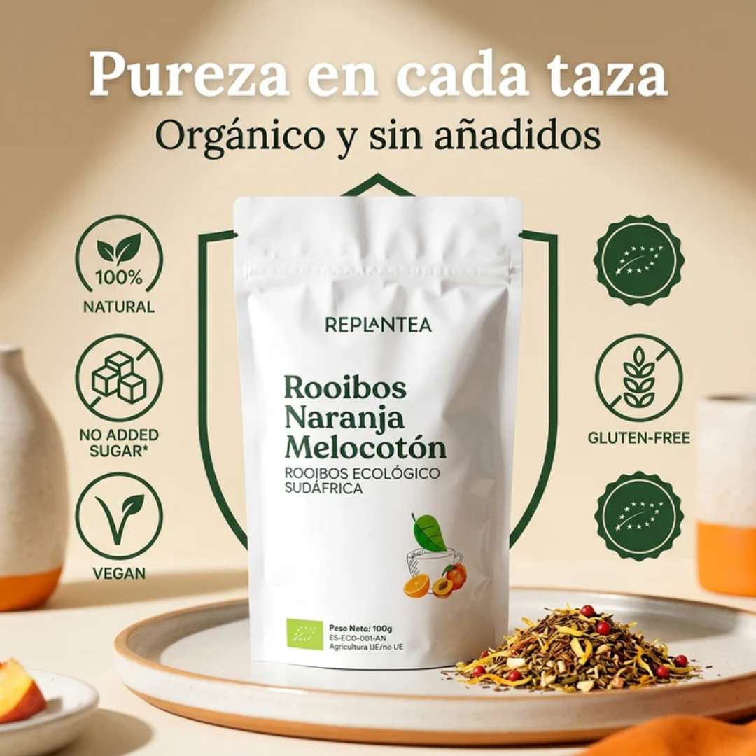 Rooibos Naranja Melocotón Ecológico 100g