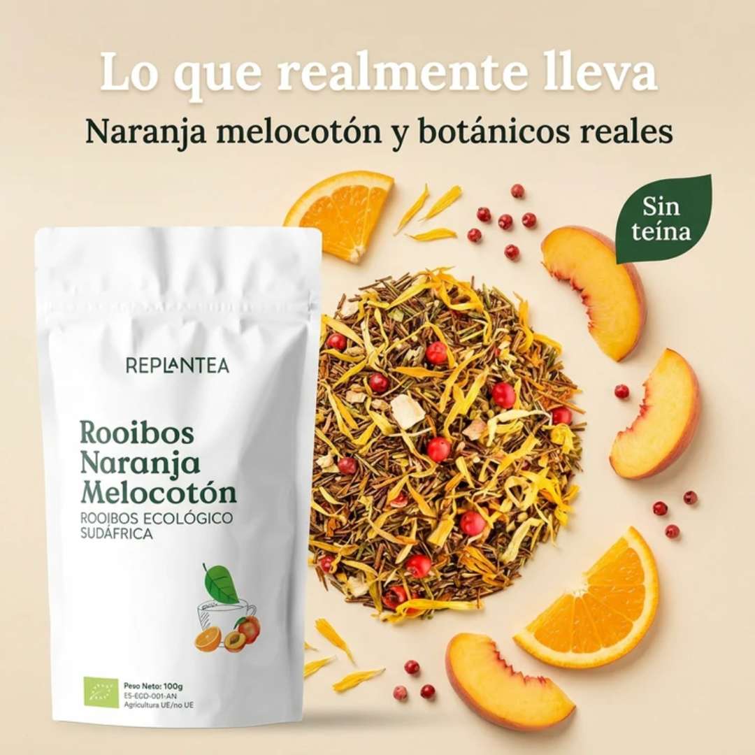 Rooibos Naranja Melocotón Ecológico 100g