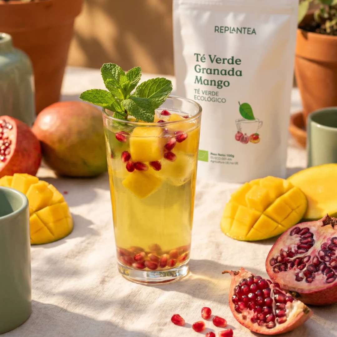 Té Verde con Granada y Mango Ecológico 100g