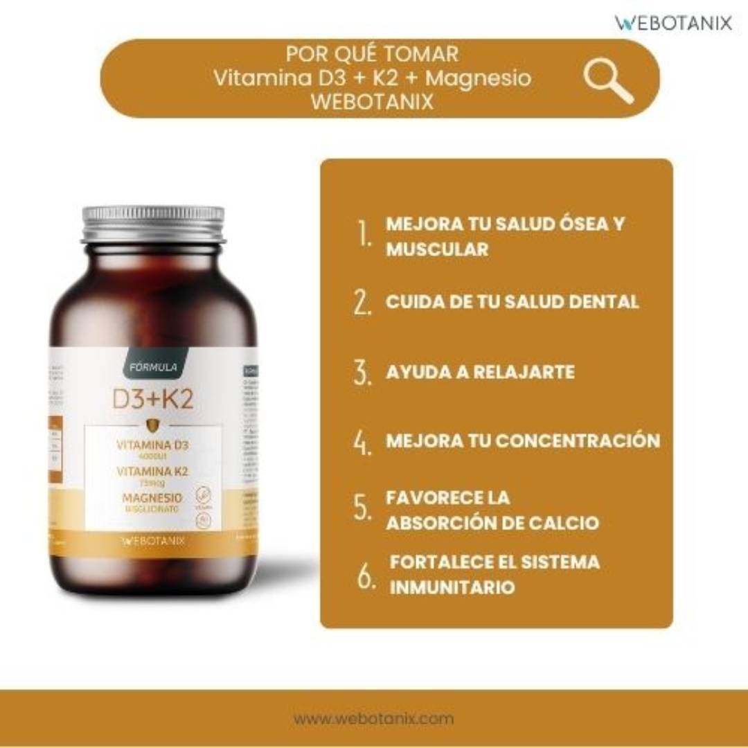 Vitamina D3+K2 60 cápsulas