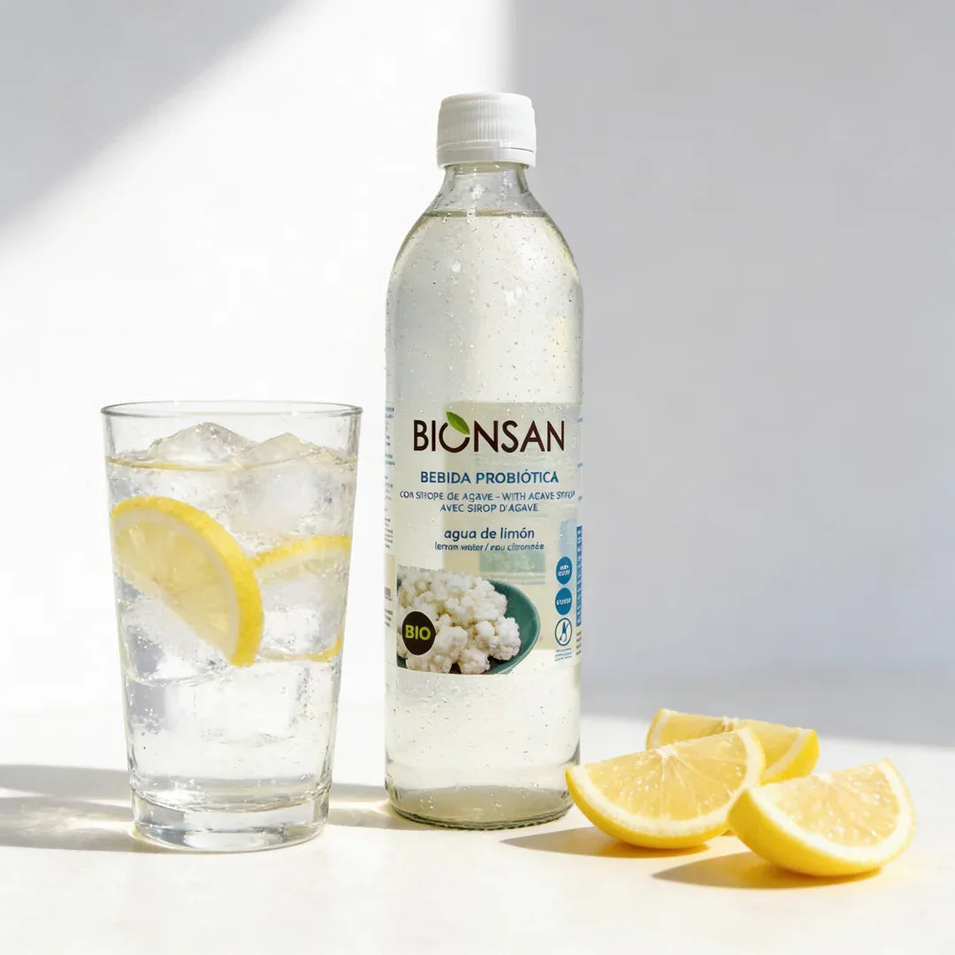 Bebida Probiótica Bionsan de Agua Limón Ecológica 500ml - Borboletamarket