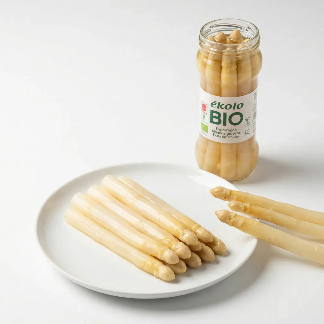 Espárragos Blancos Gruesos Al Natural Ecológicos 340g