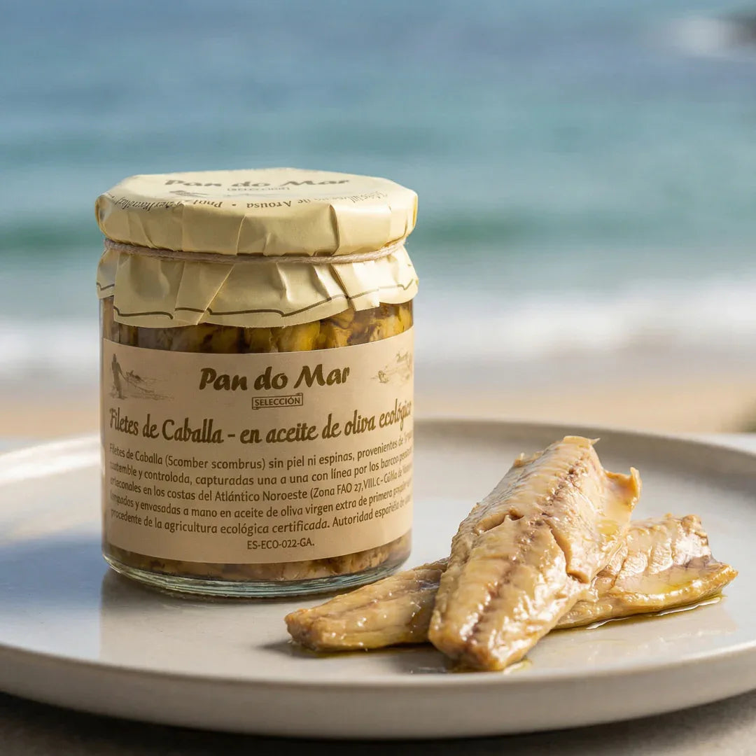 Filete de Caballa en Aceite de Oliva Ecológico 250g