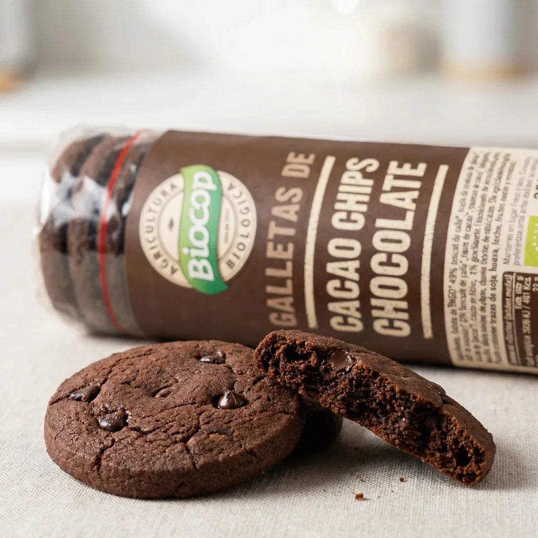 Galleta Cacao con Chips de Chocolate Biocop 250 G