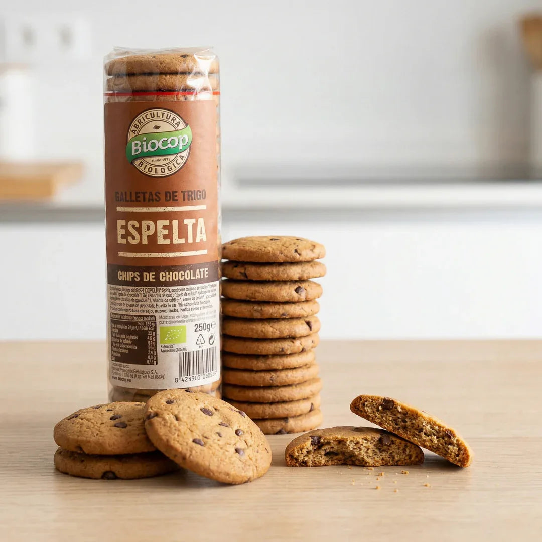 Galleta de Trigo Espelta con Chips de Chocolate Biocop 250 G