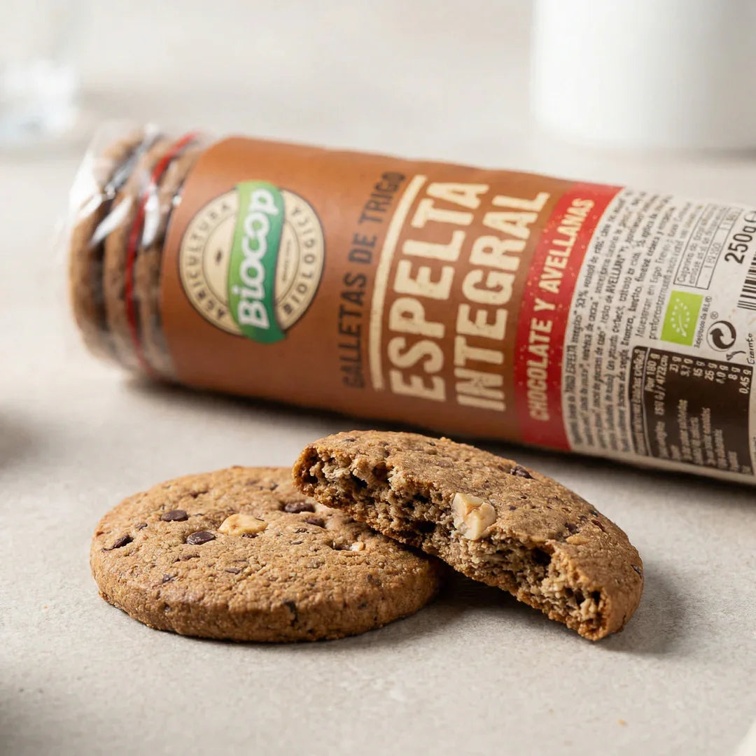 Galleta Trigo Espelta Integral Chocolate Avellanas Biocop 250 G