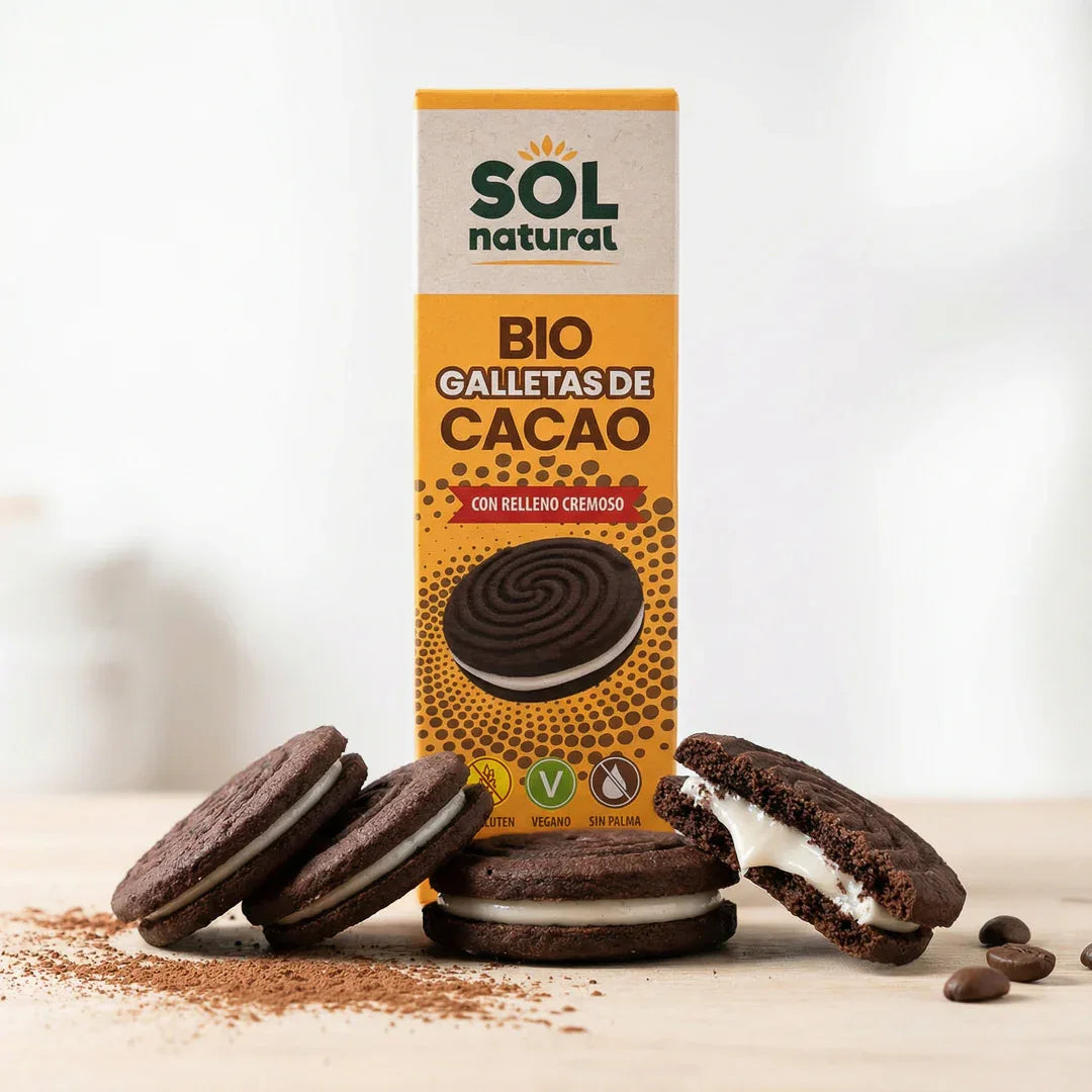 Galletas de Cacao con Relleno Cremoso Bio 125g