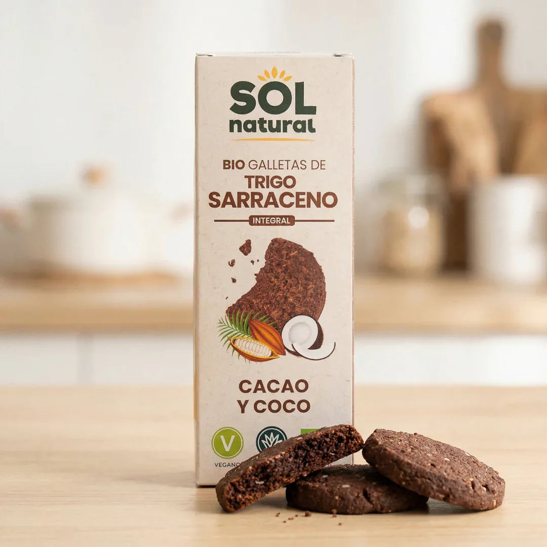 Galletas de Trigo Sarraceno Cacao-coco Bio Agave 175g