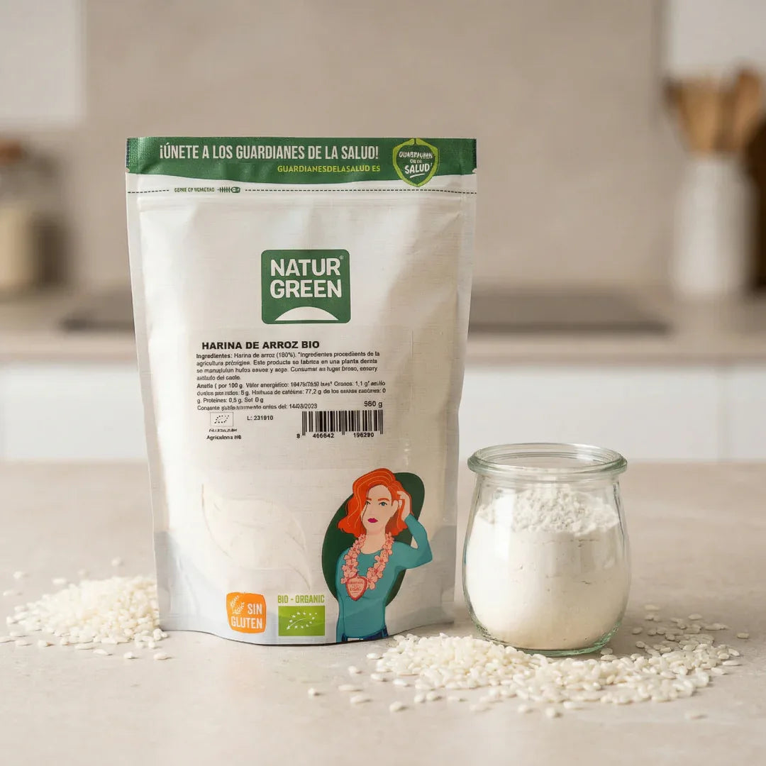 Harina de Arroz Bio Sin Gluten 500 G - Borboletamarket