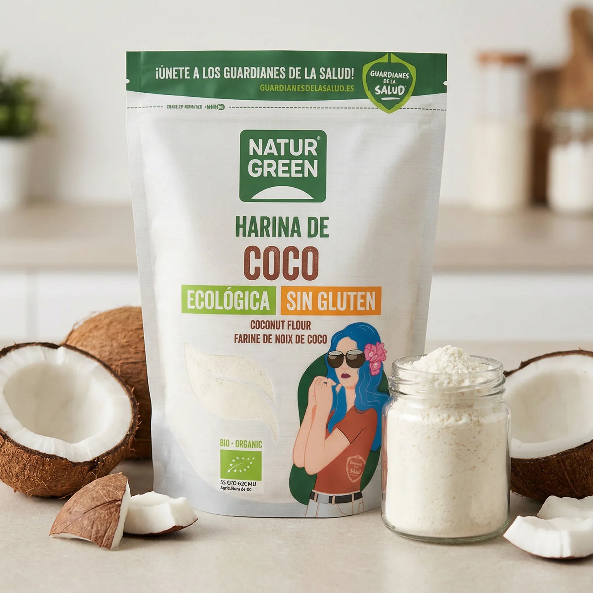 Harina de Coco Bio Sin Gluten 500g - Borboletamarket