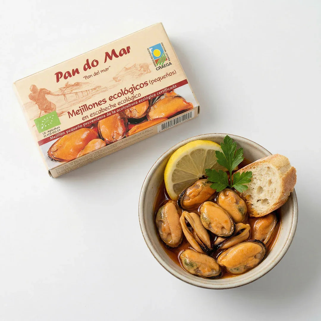 Mejillones Ecológicos en Escabeche Ecológico (20/25 Ud)
