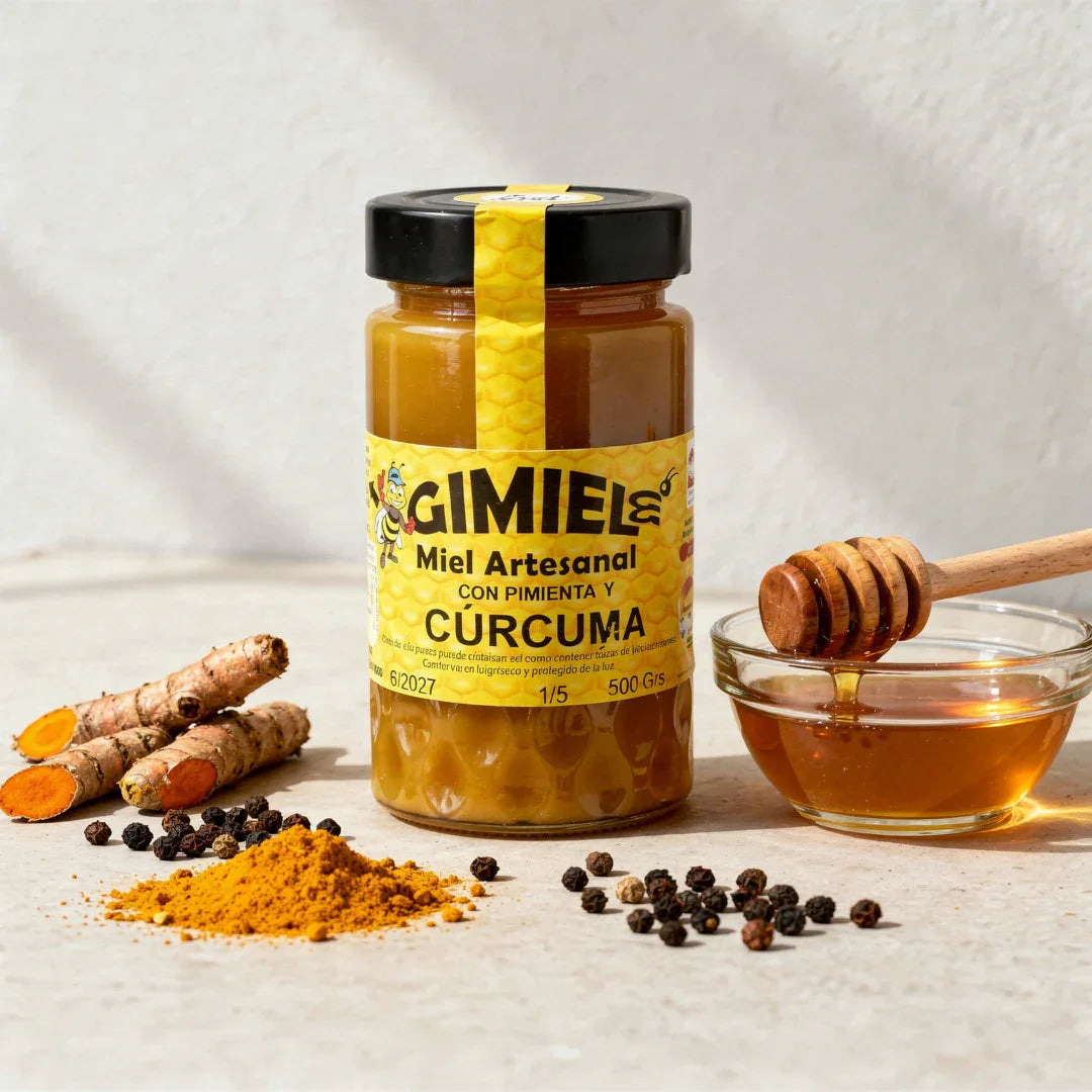 Miel con Cúrcuma y Pimienta Bio - Borboletamarket