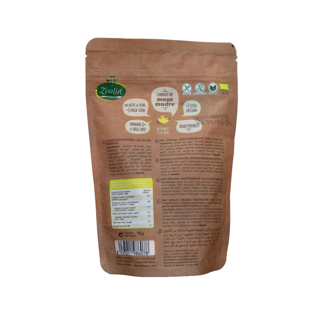 Mini grissini mediterráneos BIO 70g