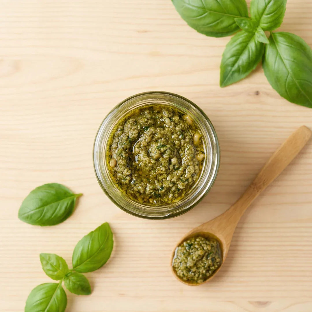 Pesto Tradicional con Piñones Eco 140g - Borboletamarket