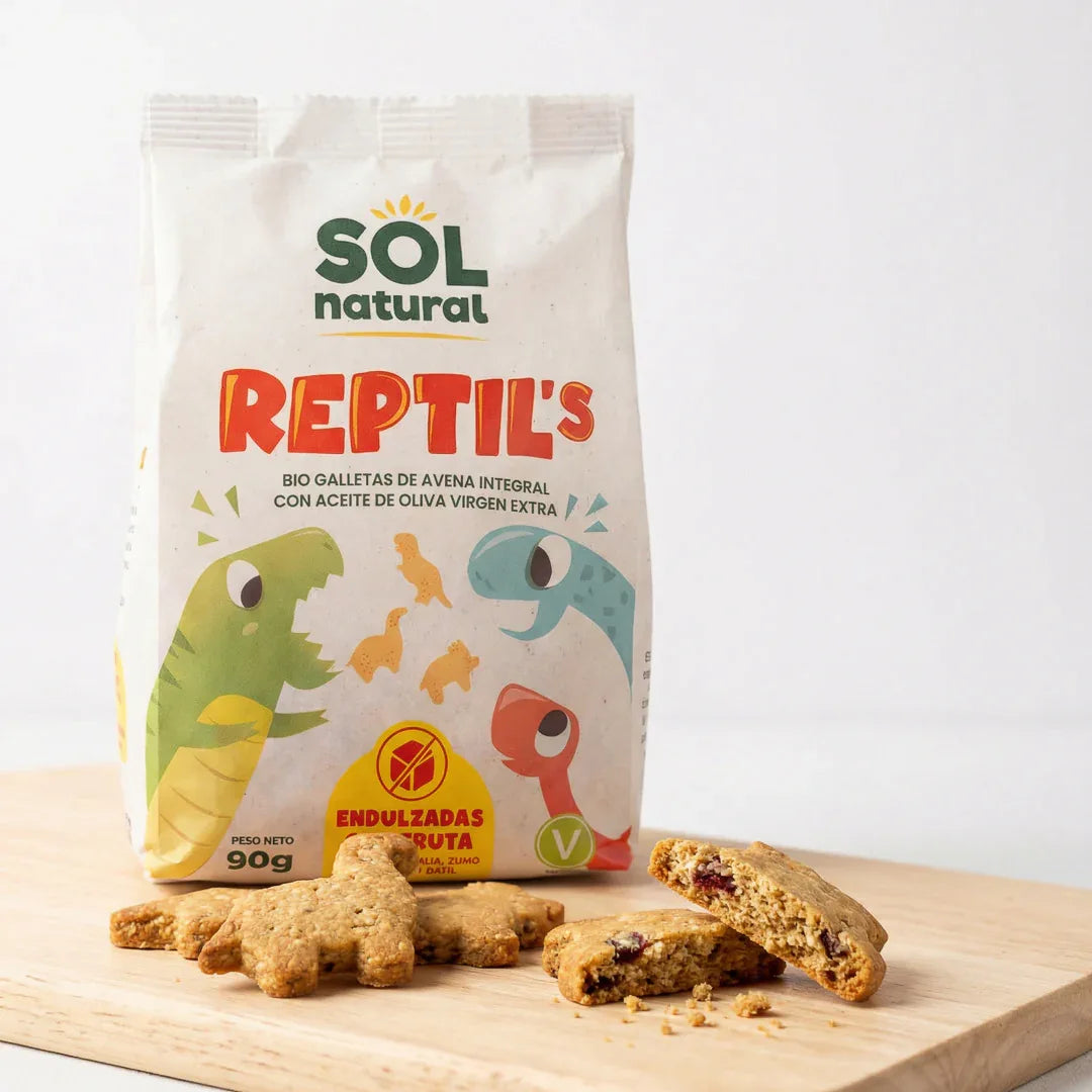 Reptil's Galletas de Avena y Fruta 90g Bio