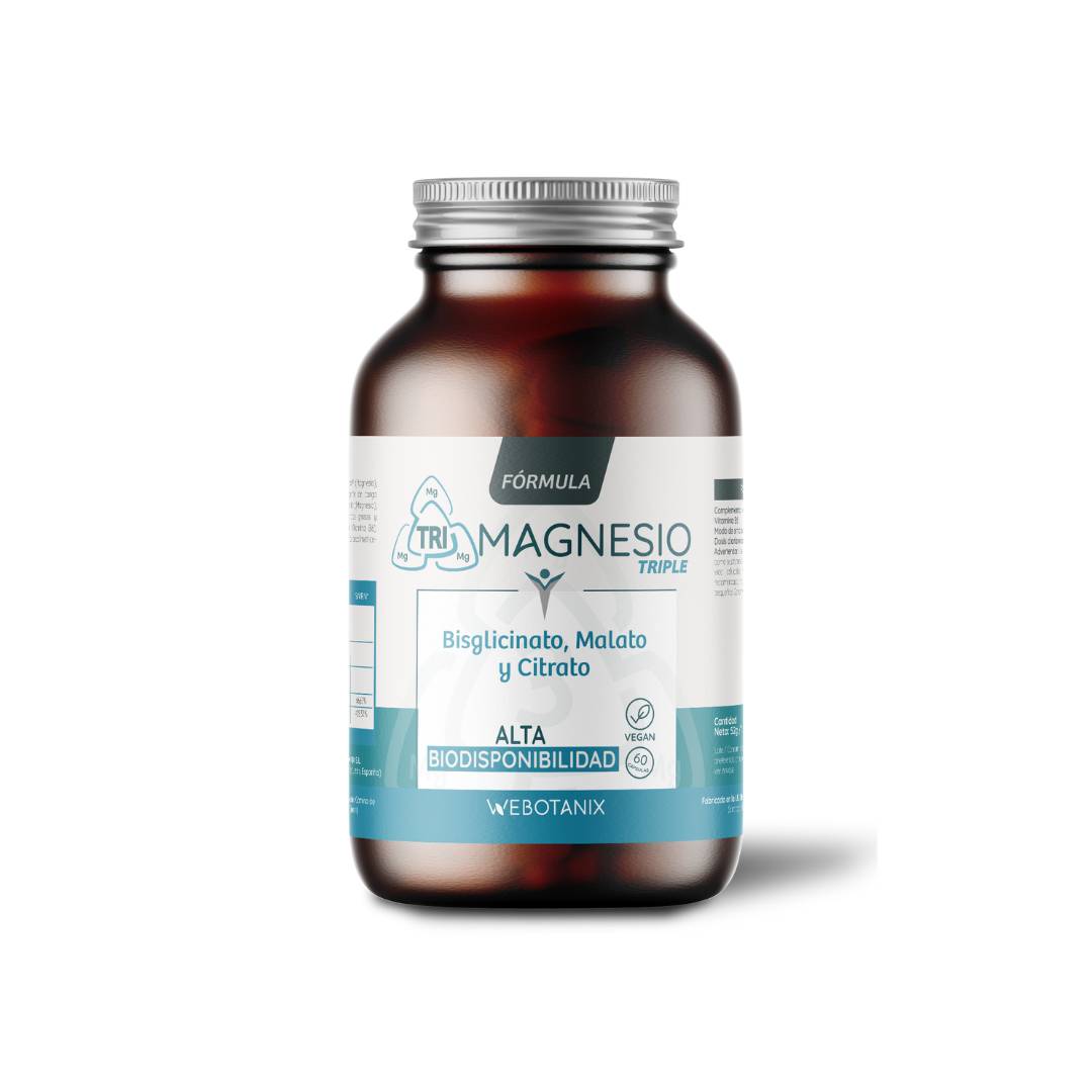Triple Magnesio (Blisgicinato, malato y citrato)  60 cápsulas
